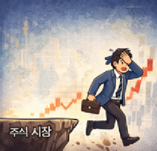 고점에 매수해 손실을 앞둔 주식초보 투자자