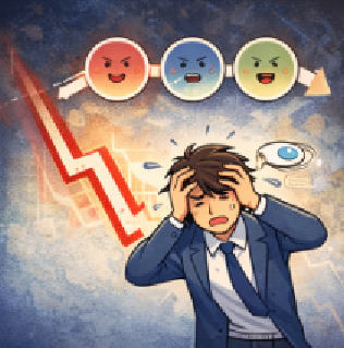 주식 손실로 스트레스받는 개인 투자자