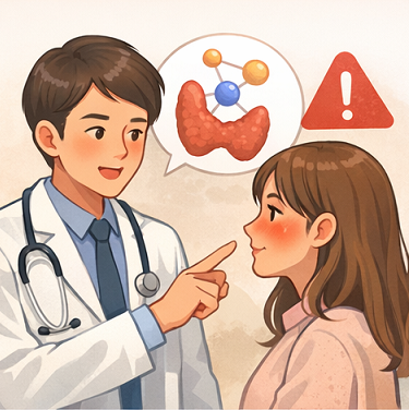 갑자기 얼굴이 붉어지는 증상 원인을 상담하는 의사 진료 장면 갑자기 얼굴이 붉어지는 증상 원인을 상담하는 의사 진료 장면