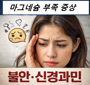 마그네슘 부족으로 인한 불안.신경과민 증상 이미지