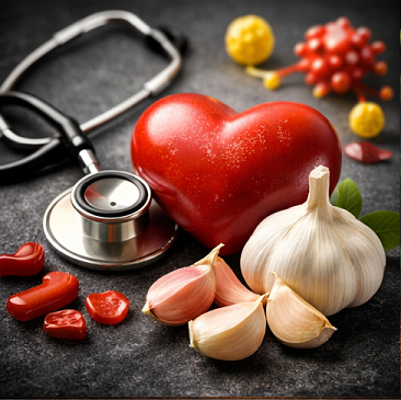마늘 심혈관 건강 개선 혈압 콜레스테롤 관리 이미지