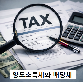 미국주식 양도소득세와 배당세 설명 이미지