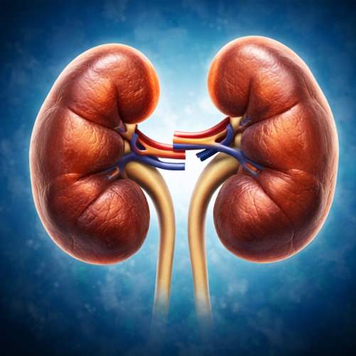 신장 위치와 구조를 보여주는 인체 일러스트