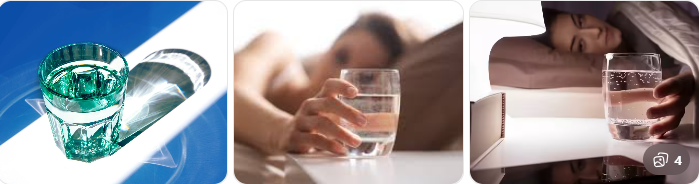 아침에 물을 마시며 수분을 보충하는 건강 습관