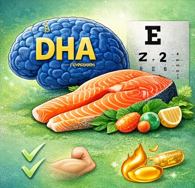 연어에 풍부한 DHA가 뇌 건강과 기억력 향상에 도움을 주는 이미지