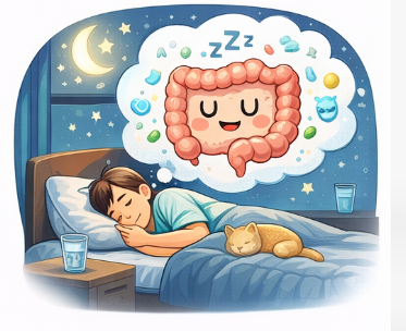 건강 회복을 위한 충분한 수면과 장내 미생물 균형을 설명하는 장누수 건강 이미지 건강 회복을 위한 충분한 수면과 장내 미생물 균형을 설명하는 장누수 건강 이미지