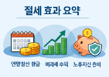 ISA 연금저축 IRP 절세 전략과 연말정산 환급 구조 비교 이미지