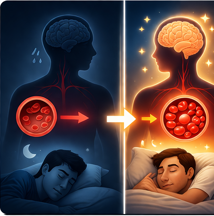 혈류 개선 전후 비교로 보는 수면 질 변화 이미지