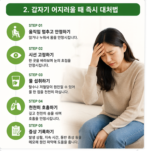 갑자기 어지러울 때 즉시 해야 할 대처법 단계별 가이드