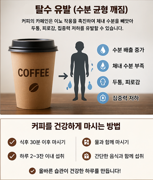 공복 커피가 탈수와 피로를 유발하는 이유