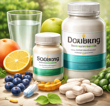 다양한 글루타치온 제품 형태와 복용 방법을 보여주는 이미지 다양한 글루타치온 제품 형태와 복용 방법을 보여주는 이미지