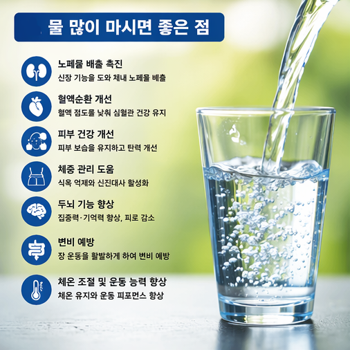 물 많이 마시면 좋은 점 7가지 건강 효과 정리