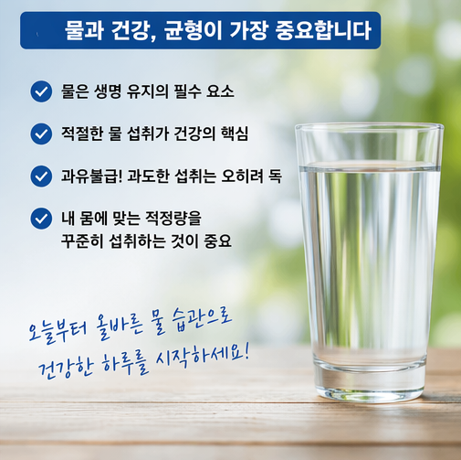 물 섭취 핵심 정리와 건강한 수분 관리 방법