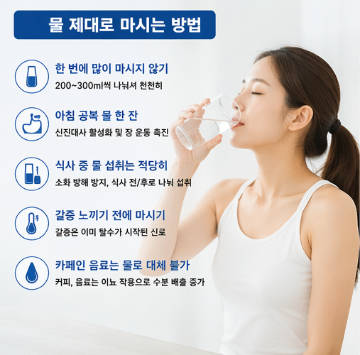 물 제대로 마시는 방법과 올바른 수분 섭취 습관