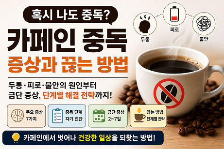 카페인 중동 증상과 끊는 방법