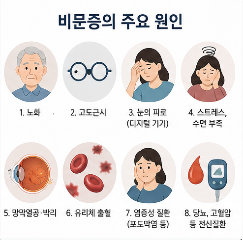 노화·고도근시·스트레스 등 비문증 주요 원인을 정리