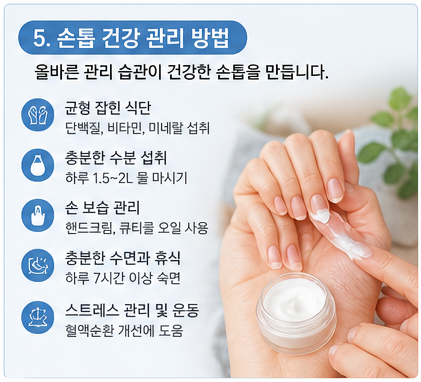 손톱 건강 관리 방법