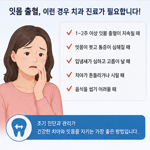 잇몸 출혈이 지속될 때 치과 진료가 필요한 증상