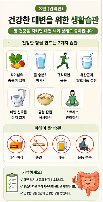 건강한 대변을 위한 생활습관