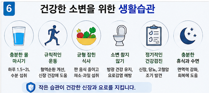 건강한 소변을 위한 생활습관