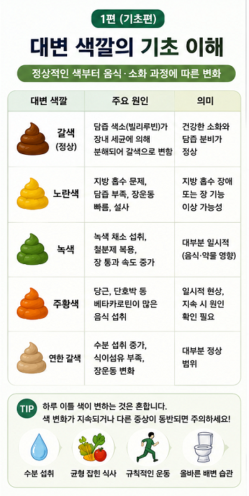 대변 색깔의 기초 이해