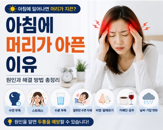 아침에 머리가 아픈 이유