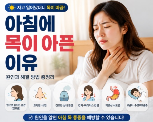 아침에 목이 아픈 이유