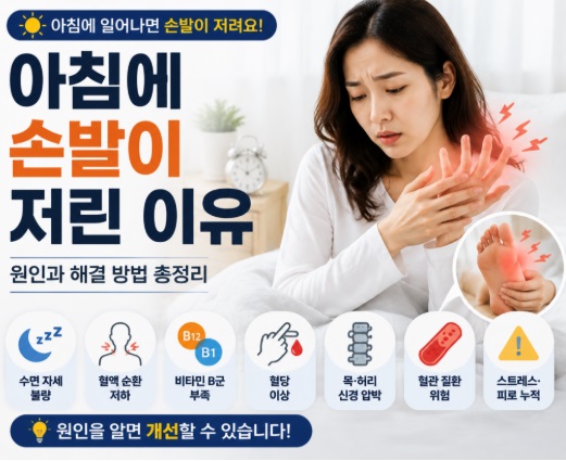 아침에 손발이 저린 이유