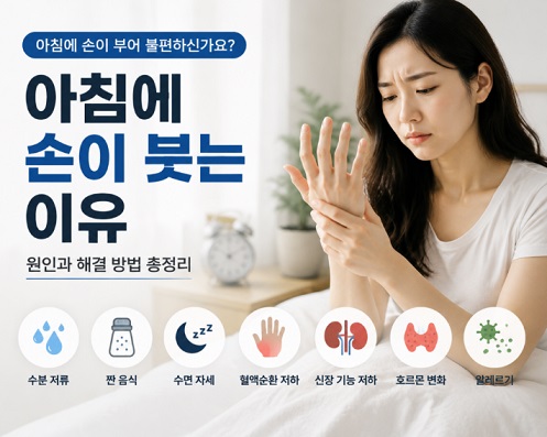 아침에 손이 붓는 이유