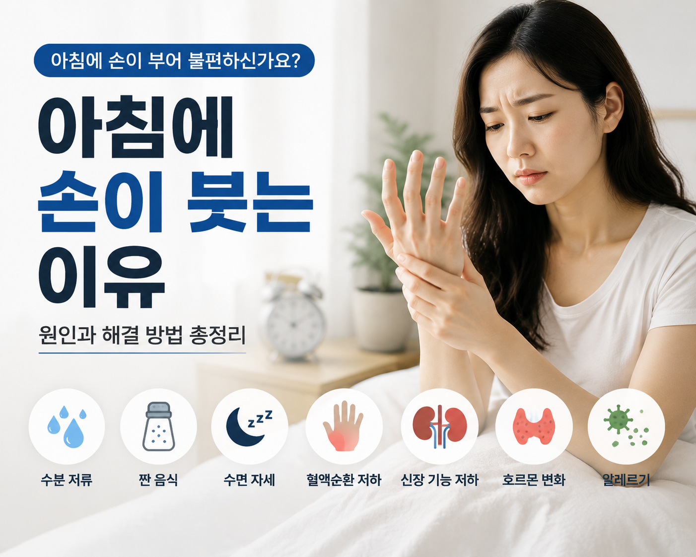 아침에 손이 붓는 이유
