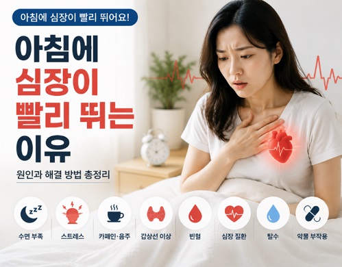 아침에 심장이 빨리 뛰는 이유