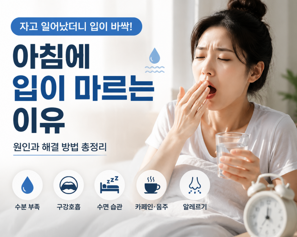 아침에 입이 마르는 이유