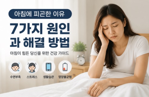 아침에 피곤한 이유
