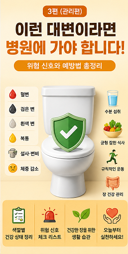 이런 대변이라면 병원에 가야 합니다