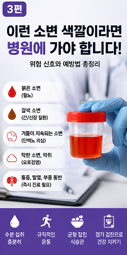 이런 소변 색깔이라면 병원에 가야 합니다.