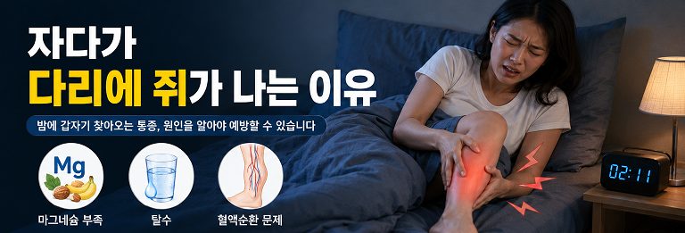 자다가 다리에 쥐가 나는 이유