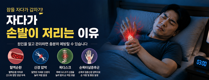 자다가 손발이 저리는 이유