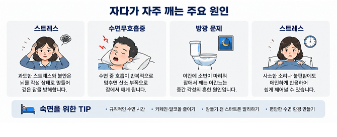 자다가 자주 깨는 이유