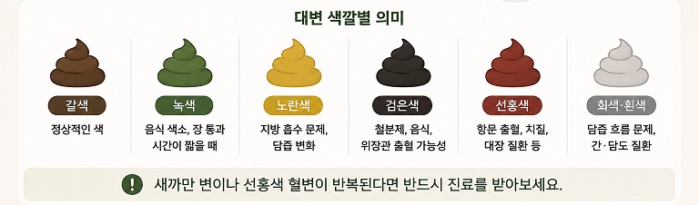 대변 색깔별 의미