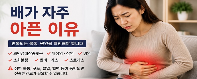 배가 자주 아픈 이유