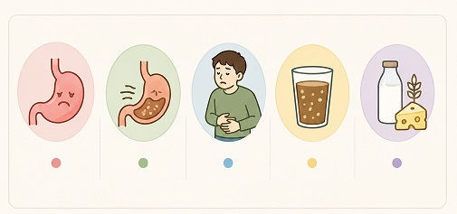 식후 배가 더부룩한 원인