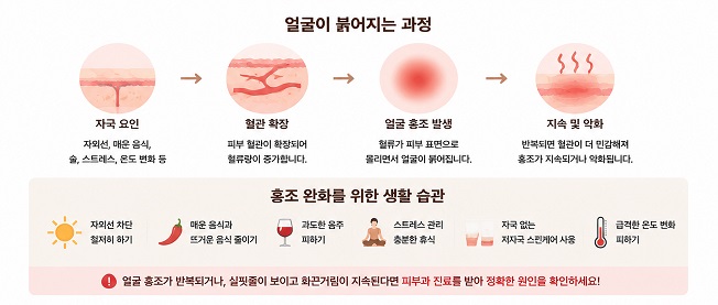 얼굴이 붉어지는 과정