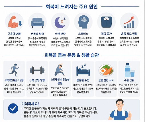 운동 후 회복이 느려지는 이유