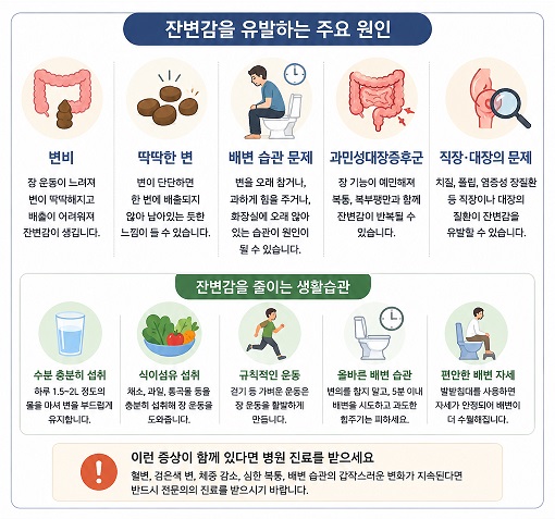 잔변감을 유발하는 주요 원인