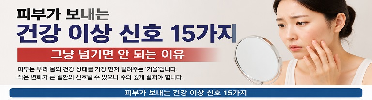 피부가 보내는 건강 이상 신호