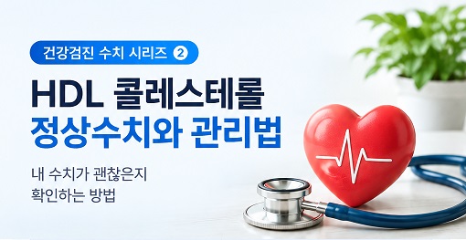 HDL 콜레스테롤 정상수치와 관리법