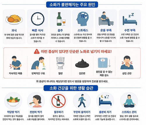 소화가 불편해지는 주요 원인